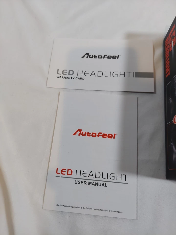 Autofeel H7 Led Headlight Replacements New In Box F8 Led Headlight W/adapter - Image 2 of 4