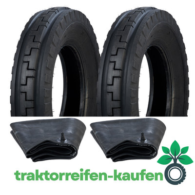 2x 6.00-16 6PR Starmaxx Reifen +2x Schlauch TR15, Traktorreifen, Schlepper, AS
