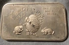 1 Oz T Vintage Silver Bar 1973 Easter Theme Rare .999 Silver Bar 1 Oz