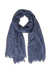 Gauze Summer Scarf Women Men Lightweight Soft Large 75" 40" Dark Denimy Blue