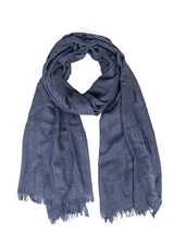 Gauze Summer Scarf Women Men Lightweight Soft Large 75"*40" Dark Denimy Blue