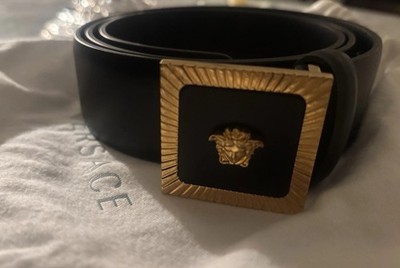 Versace La Medusa Greca Buckle Leather Size 100 Cm Belt for  display picture 3