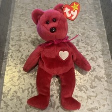 Ty Orginial Beanie Baby Valentina the Bear 1998 Retired Mint with Errors