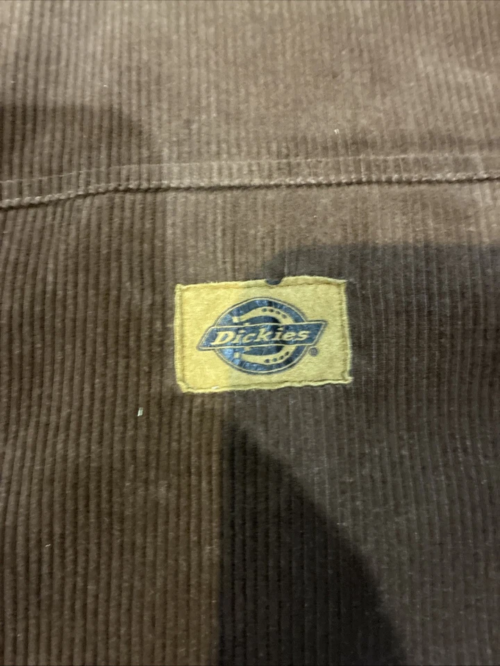 Chaqueta de Pana Dickes MARRÓN XXL Para Hombres Marrón Acolchada Forrada Bolsillos Cremallera Completa Foto 2 de 4