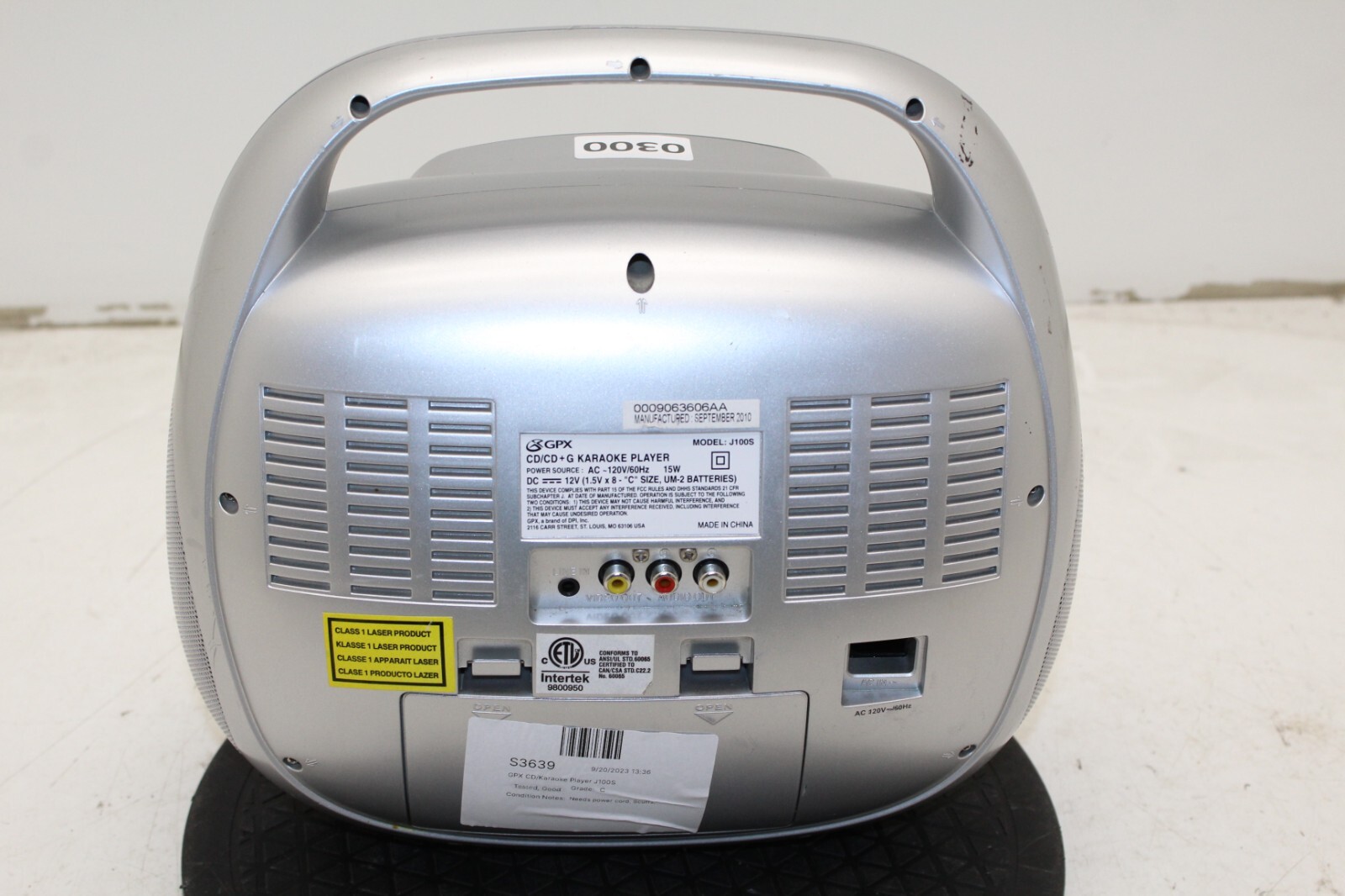 GPX Portable Karaoke Party Machine No Microphone eBay