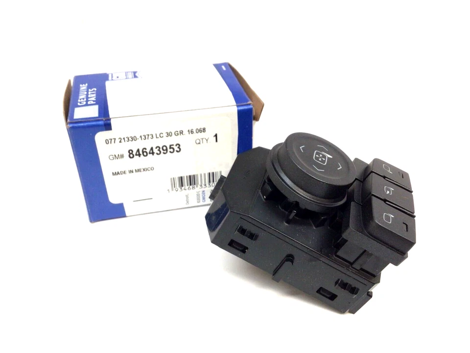 Interruptor de control plegable eléctrico espejo retrovisor lateral Chevrolet Silverado GMC Sierra OEM Foto 3 de 4