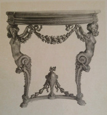 ANCIENNE BELLE GRAVURE 19 siècles MEUBLE D ART CONSOLE époque  LOUIS XVI