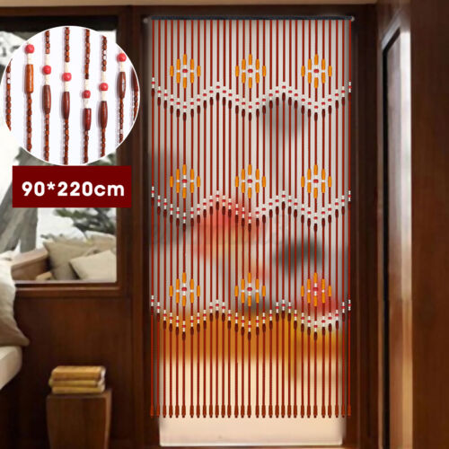 Au 90x220cm 31 Line Door Curtain Blinds Fly Screen Wooden Bead Room Divider Door Curtain Blinds Fly Screen, Beaded Doorway Curtains Australia