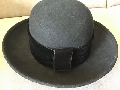 Sombrero de mujer LiteFelt negro lana Fedora - Imagen 1 de 4