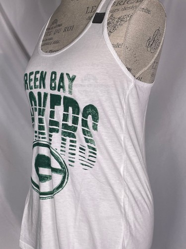 Green Bay Packers Junk Food NFL White Touchdown Tank Top Women's MEDIUM - Picture 4 of 10