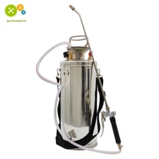 Stainless Steel Sprayer 2 Gallon Pump Lawn Sprayer W/ Reinforced Nozzle Hoses