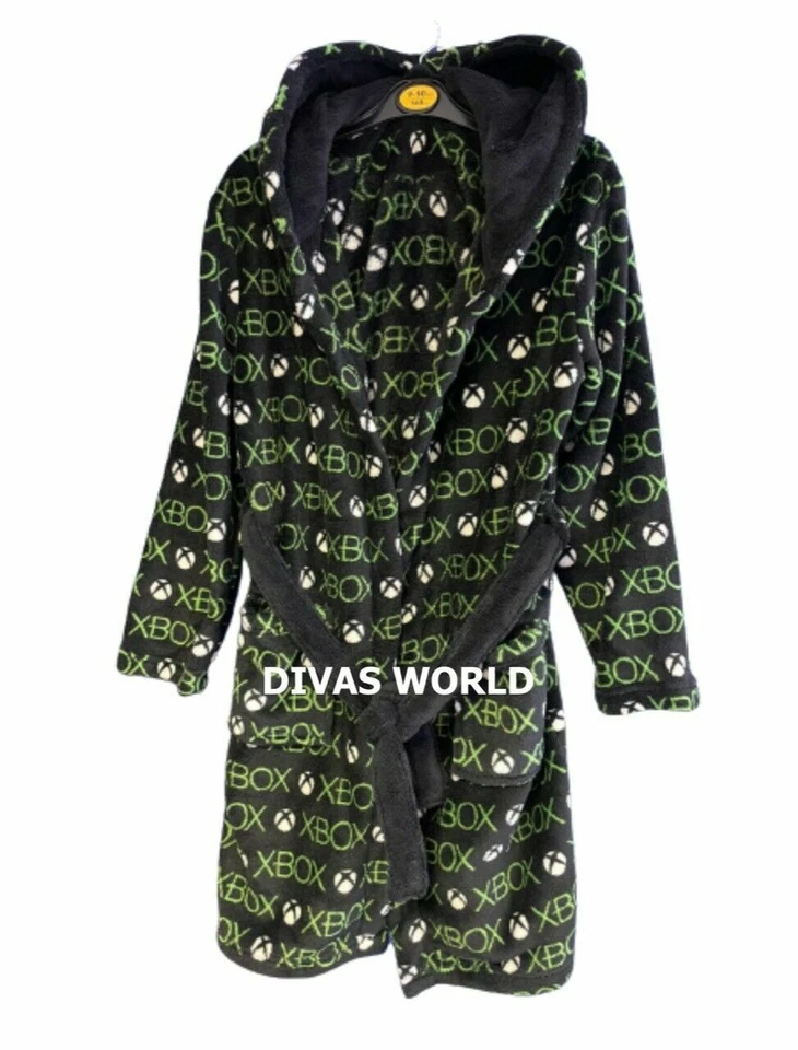 Xbox Kids Official Hooded Bathrobe | Boys Soft Gaming Dressing Gown - Image 3 of 4