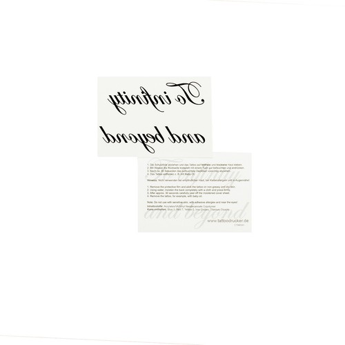 5 x To infinity and beyond Tattoo - Schriftzug schwarz - Temporary Tattoo (5) - Picture 3 of 4