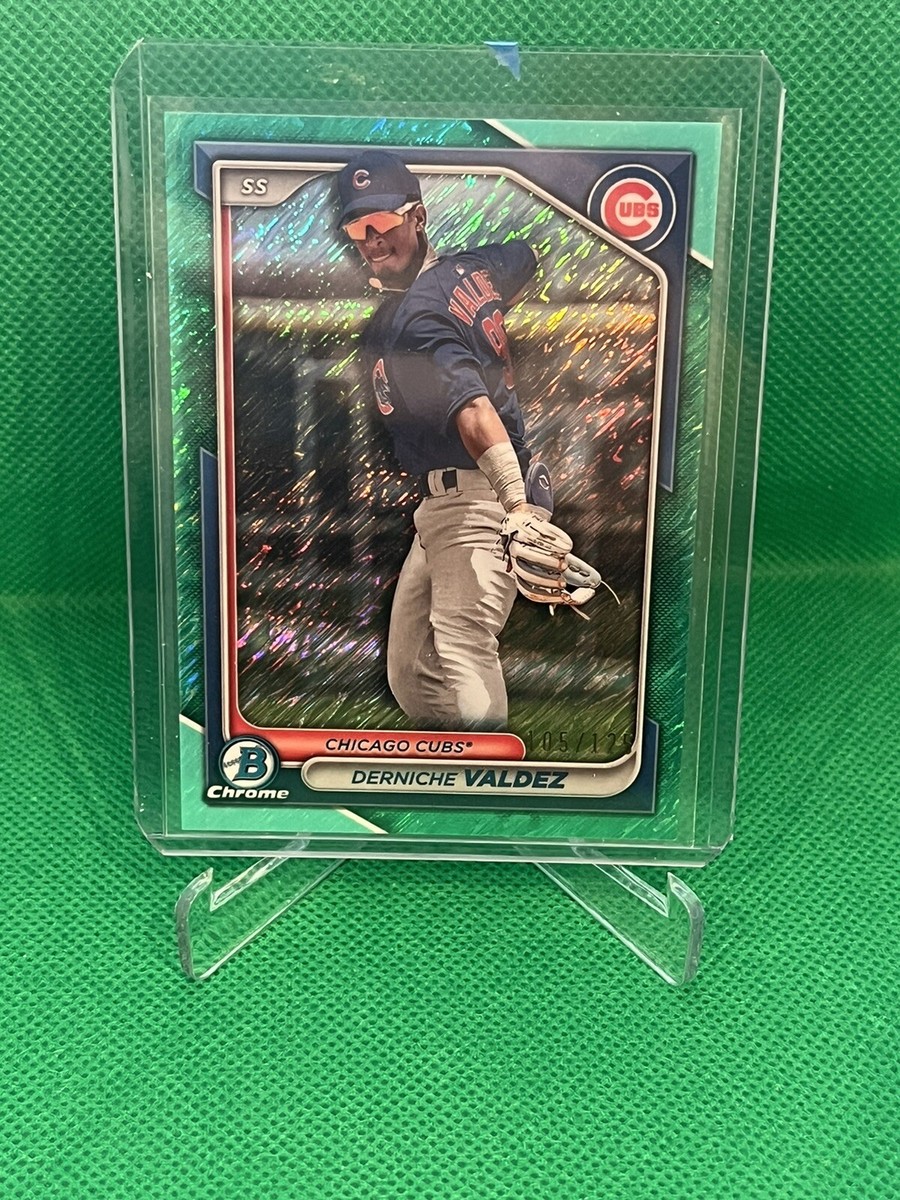 2024 BOWMAN CHROME /125 #BCP-7 AQUA WAVE REFRACTOR DERNICHE VALDEZ