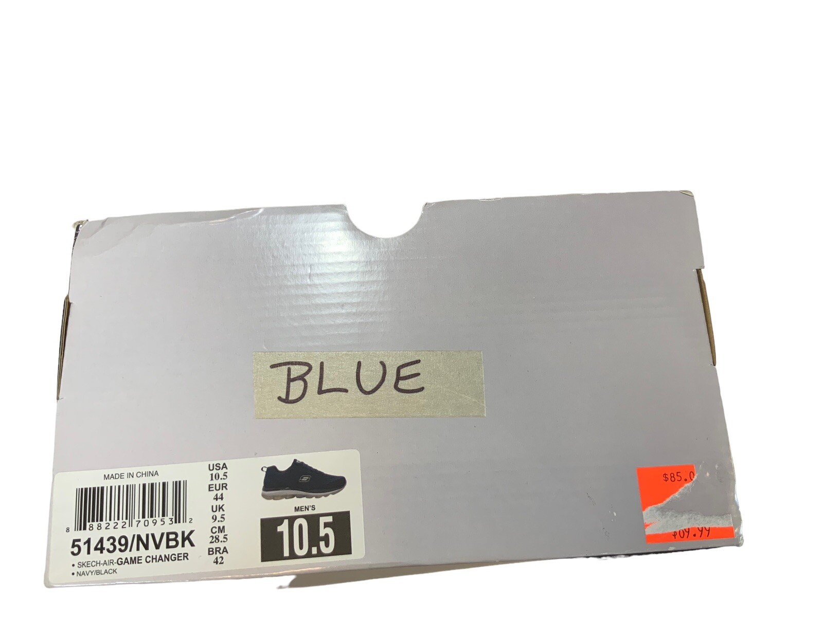 Men&rsquo;s Shoes Skechers Air Game Changer Sneaker Blue Size 10.5 Style 51439/NVBK