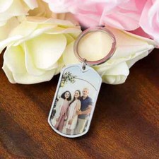 DIY Custom Photo Picture Keychain Stainless Steel Personalized Car Keyring Gift