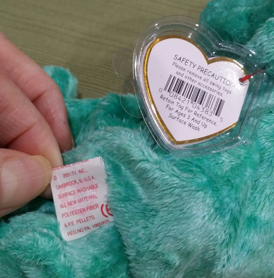 Ty Beanie Baby Diddley the Green Dog - 2001 MWMT Retired | eBay