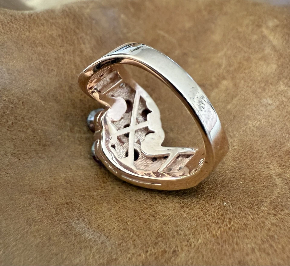 Anillo JTV Bella Luce® Champagne Circón y Diamante Blanco Simulantes Oro Sobre 925 6 Foto 3 de 4