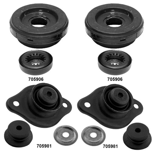 Front Suspension Strut Mounts & Rear Shock Mounting Kits 4PCS for