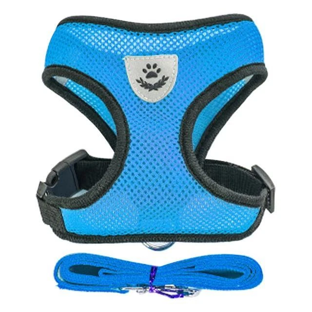 Dog Harness for Small Dogs Cats Adjustable Pet Harness and Leash Set Breathable