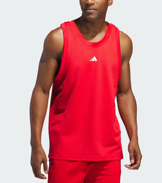 NWT Adidas Men's Big & Tall Logo Tank Top Red | eBay