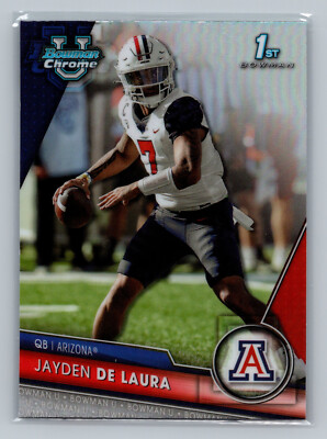 2023 Bowman Chrome University Refractors #30 Jayden De Laura 