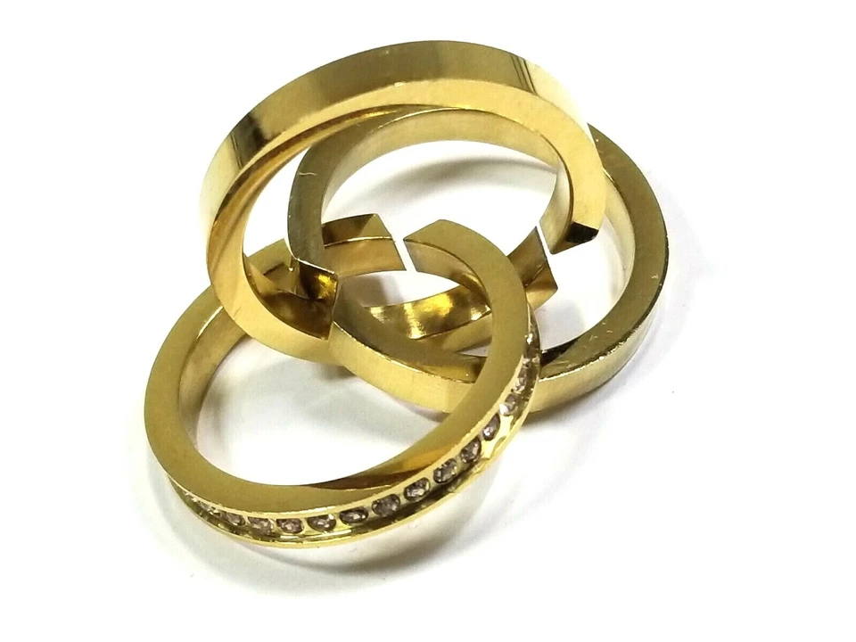 Anillo Vita Fede Cassio Pavé Cristal Swarovski Oro Curadora Rachel Zoe Nuevo Talla 4 Foto 2 de 3