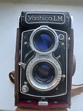 Vintage Yashica LM No.791547 80mm 1:3.5 Yashikor Lens Leather Box Case