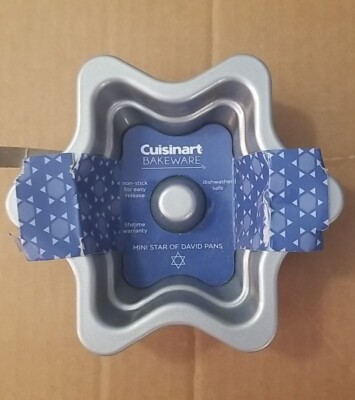 Cuisinart Bakeware Set Of 4 Mini Star Of David Non-Stick Pans Kitchen Baking