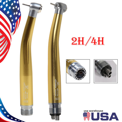 NSK Style Dental High Speed Handpiece Turbine 4 Hole/2 Holes GOLDEN