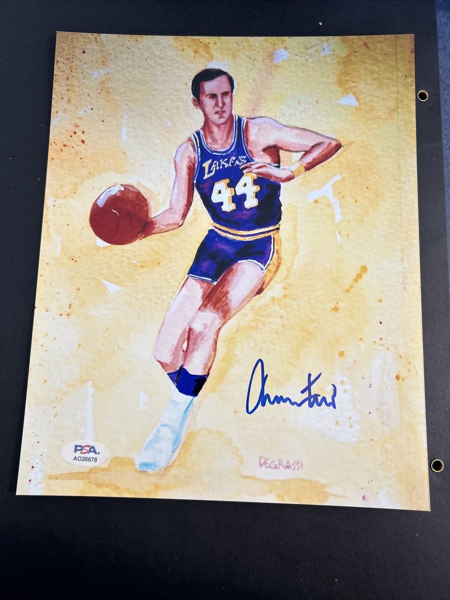 LOS ANGELES LAKERS- JERRY WEST SIGNED AUTOGRAPH 8x10 PHOTO PICTURE