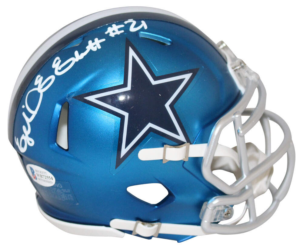 Ezekiel Elliott Autographed Signed Dallas Cowboys Blaze Mini Helmet Beckett 