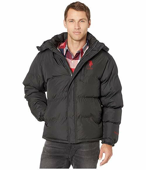 polo bubble vest with hood