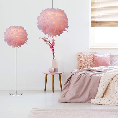 Gigi Fluffy Feather Light/Lamp Shades for Pendant Ceiling Light,Table/Floor Lamp - Picture 15 of 47