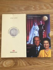 GOLDENE HOCHZEITSKRONE £5 FÜNF PFUND MÜNZE ROYAL MINT PACK mit Originalhülle