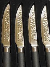 Curtis Stone Samurai Series 5” Steak Knife Black Handle NEW TWO SETS Of 4 = 8pcs