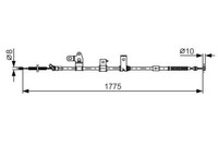 Bosch Handbremsseil Links FüR Prius 1.5H 09.03-12.09 Toyota Oe 4643047060