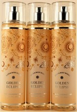QTY 3 - Bath Body Works GOLDEN ECLIPSE Fine Fragrance Body Mist Spray 8Oz
