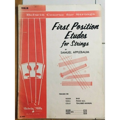 #1969 First Position Etudes for Strings , MUSIC STRING