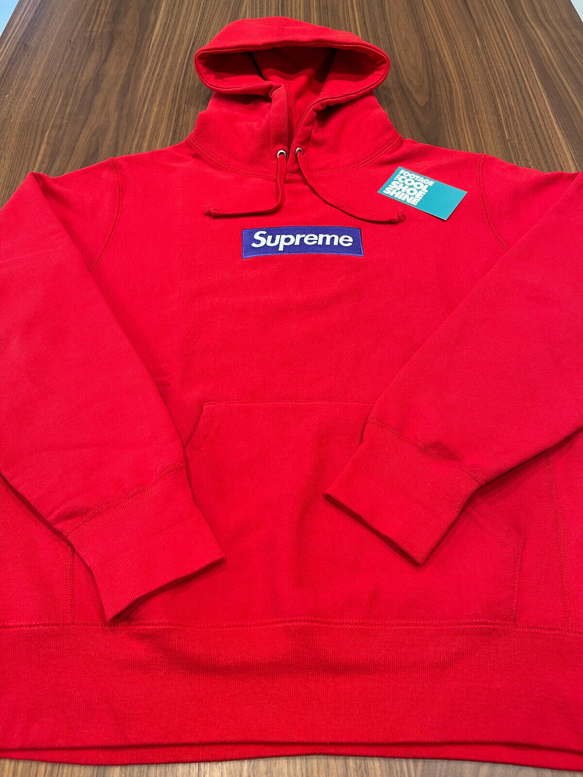 Supreme FW17 Purple Box Logo Red Hoodie size Medium – Area52houston