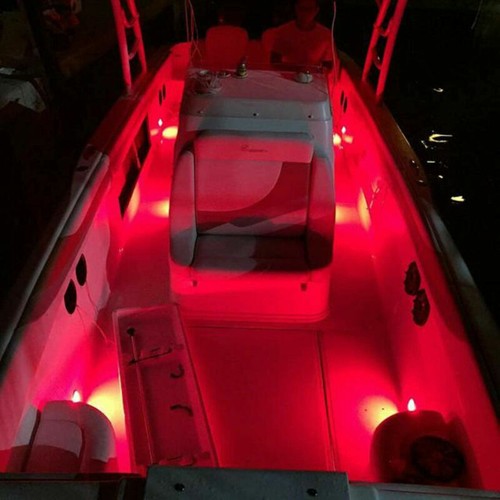 4x Red Lights LED Lamp Cabin Deck Courtesy Light Marine Boat Stern Transom - Bild 7 von 7