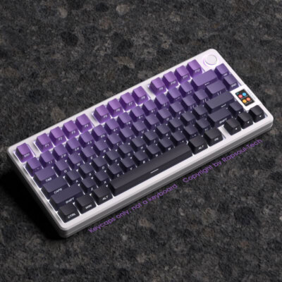 Purple Gradient Art Doubleshot PBT Keycap Set for Cherry MX Mechanical Keyboards