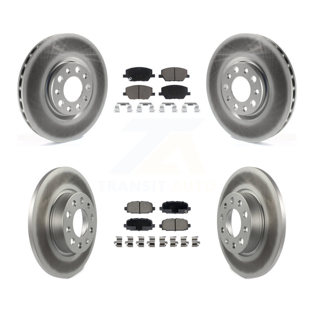 High-Performance Coated Brake Rotors and Ceramic Pads Kit for Jeep Compass