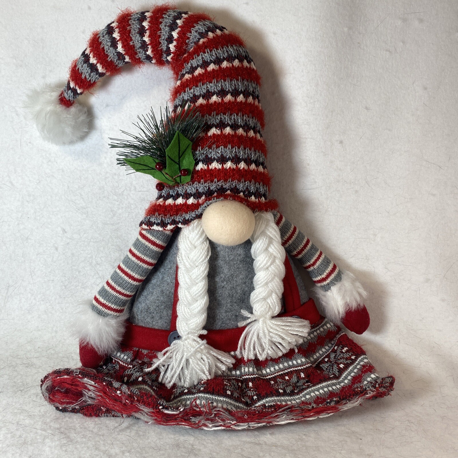 Unique Holiday Ohio Buckeyes Christmas Gnome Tree Topper Plush 19” Tall