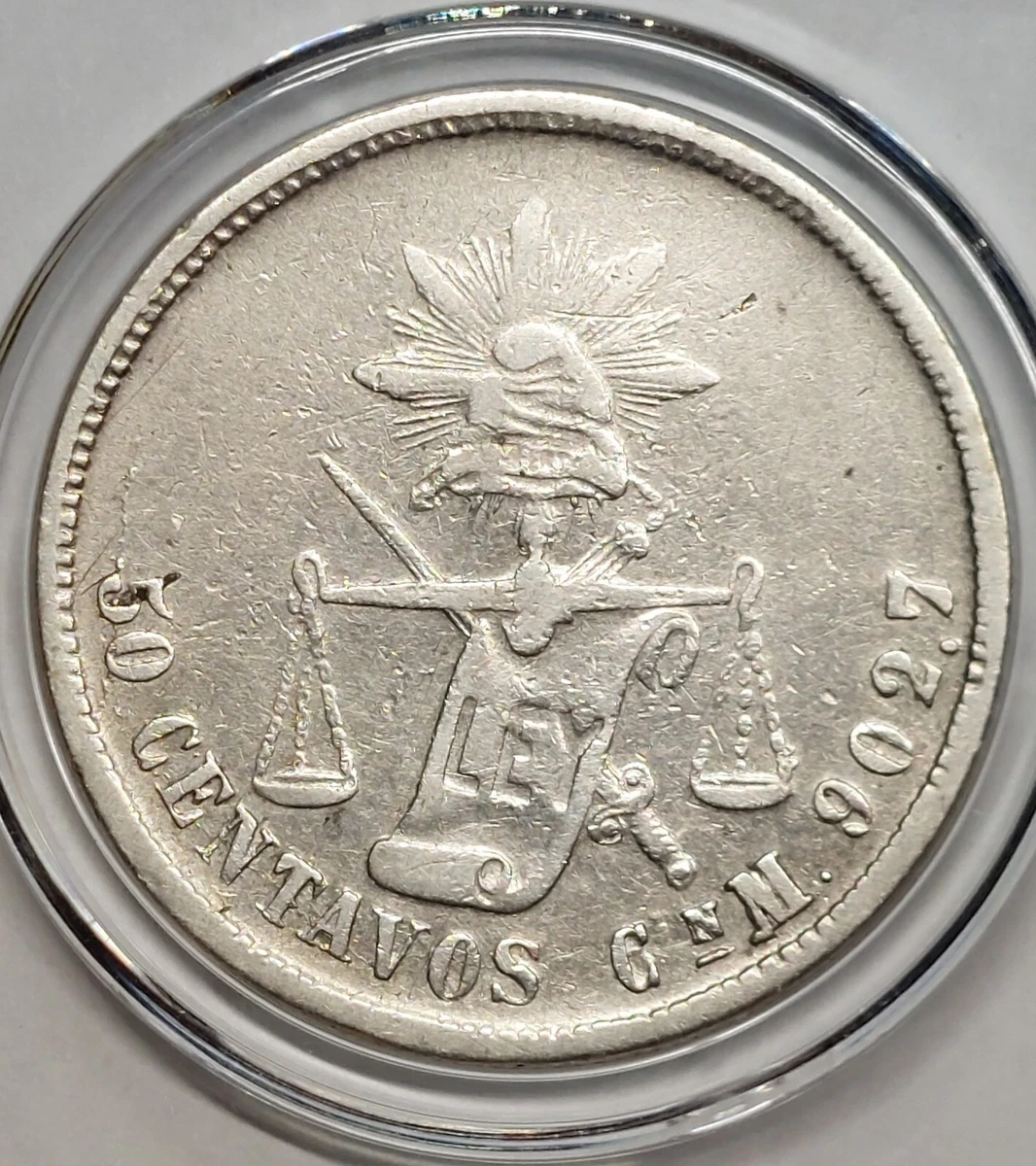 ケ*ス様 メキシコ 1885年　50センターポ銀貨 Circulated Silver 1885 Year Mexican Coins for sale | eBay