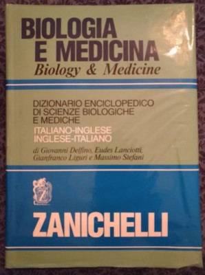 Biology Medicine Zanichelli Italiano Inglese Dizionario Scienze Biologiche Med Ebay