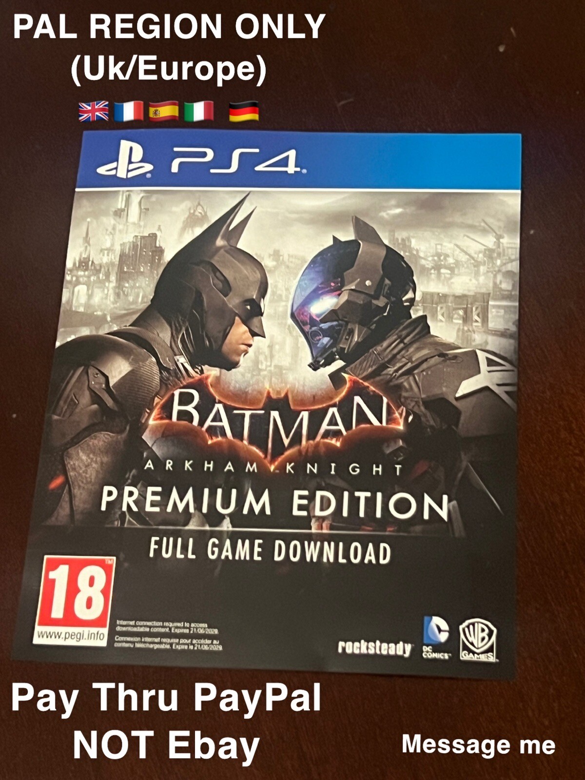 PS4 Batman Arkham Knight Premium Edition Download Code - READ ...