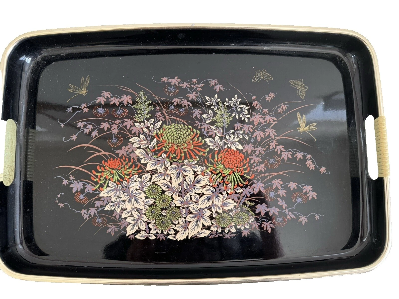 Bandejas floral de oro