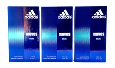 Adidas Moves for Him 1.6 oz Eau de Toilette Spray -New 100% Authentic- Pack of 3