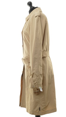 Moncler Damen Trench Kurzmantel 3 beige uni lang Gürtel zweireihig - 第 3/6 張圖片